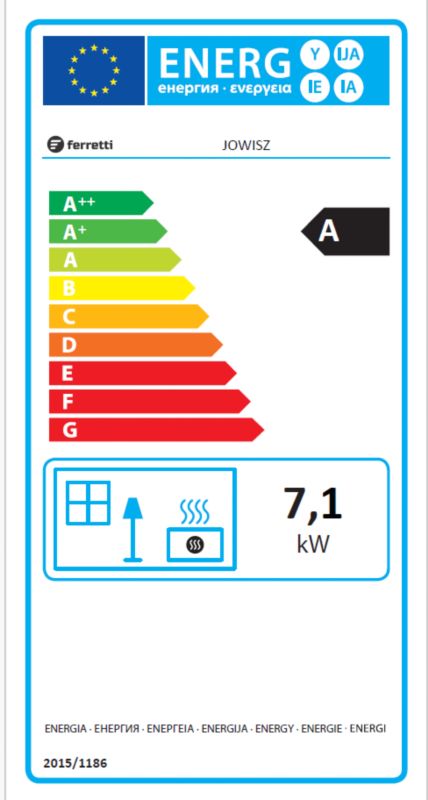 Stålkaminovn Koza Ferretti Jowisz 7,0 kW - 1 stk
