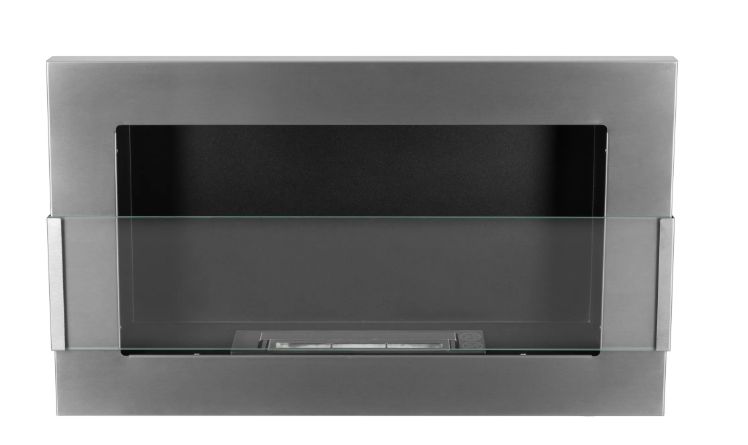 Væghængt biokamin GMT med glas 650x400 inox 1 stk.