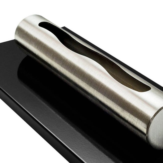 Fritstående biokamin Stainless i sort højglans