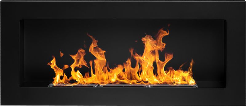 Biokamin med aromaterapifunktion 900 x 400 mm mat-sort