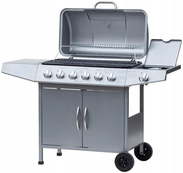 El Fuego DAYTON 6+1 gasgrill i sølv