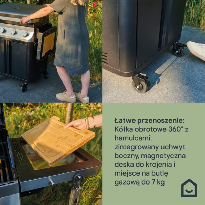 Gasgrill GoodHome Attaia med 3 brændere